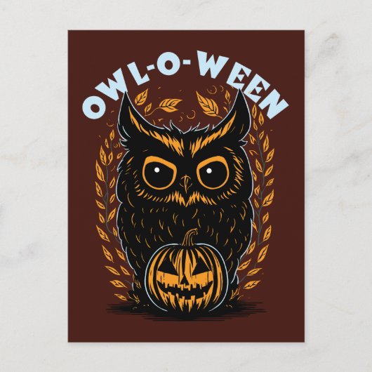 Halloween Owl Briefkaart (Voorkant)