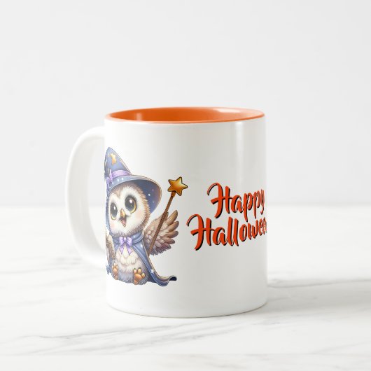 Halloween Owl Coffee Mok (Voorkant links)