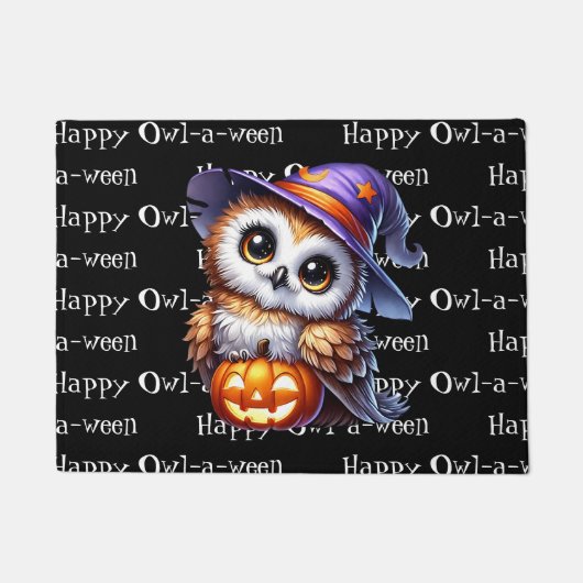 Halloween Owl Deurmat (Voorkant)