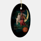  Halloween Owl en heks Ornament (Rechts)