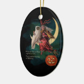 Halloween Owl en heks Ornament (Links)