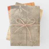 Halloween Owl en Pumpkin  Creepy Inpakpapier Vel (In situ)