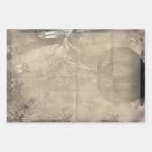 Halloween Owl en Pumpkin  Creepy Inpakpapier Vel (Voorkant)