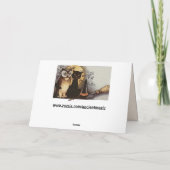 halloween owl en wenskaart van katten kaart (Achterkant)