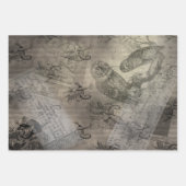 Halloween Owl Familie  Ephemera Inpakpapier Vel (Voorkant)