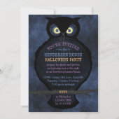 Halloween Owl Haunted House Party Creepy Scary Fog Kaart (Voorkant)