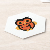 Halloween Owl Kartonnen Onderzetters (Schuin)