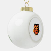 Halloween Owl Keramische Bal Ornament (Links)