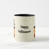 Halloween Owl met heks Pet Mok (Midden)