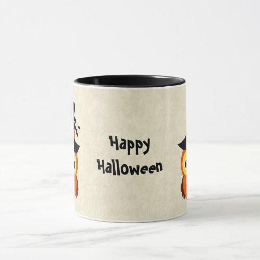 Halloween Owl met heks Pet Mok (Midden)