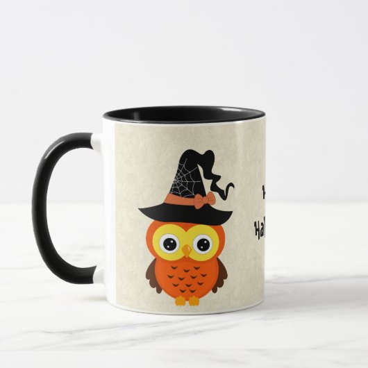 Halloween Owl met heks Pet Mok (Links)