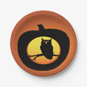 Halloween Owl Paper-Borden Papieren Bordje