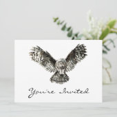 Halloween Owl Party nodigt uit om aan te passen Kaart (Staand voorkant)