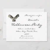 Halloween Owl Party nodigt uit om aan te passen Kaart (Achterkant)