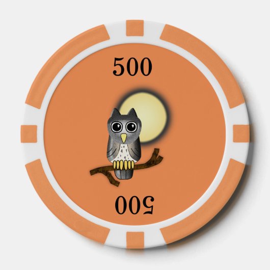 Halloween Owl Pokerchips (Voorkant)