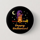 Halloween Owl Ronde Button 5,7 Cm (Voorkant)