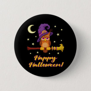 Halloween Owl Ronde Button 5,7 Cm
