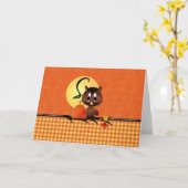 Halloween Owl S Kaart (Gele Bloem)
