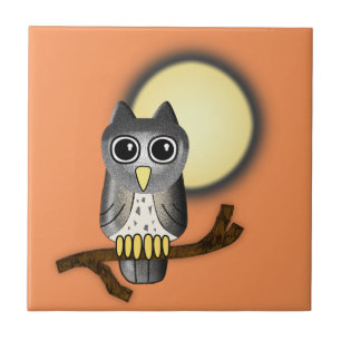 Halloween Owl Tegeltje