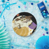 Halloween Owl Trick or treat! Papieren Bordje (Feest)