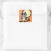 Halloween Owl Vierkante Sticker (Tas)