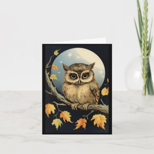 Halloween Owl Wenskaart Kaart (Voorkant)