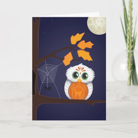 Halloween Owl Wenskaart Kaart (Voorkant)