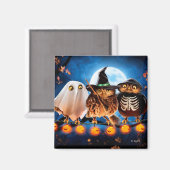 Halloween Owls Magneet (Voorkant / Achterkant)