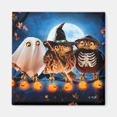 Halloween Owls Magneet (Voorkant)