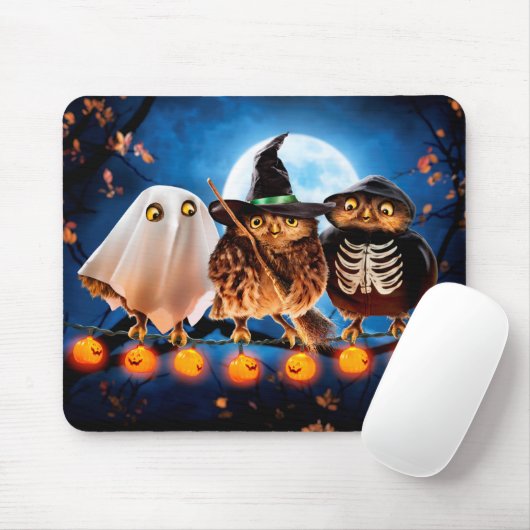 Halloween Owls Muismat (Met muis)
