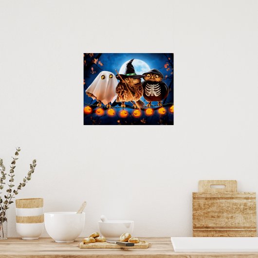 Halloween Owls Poster (Keuken)