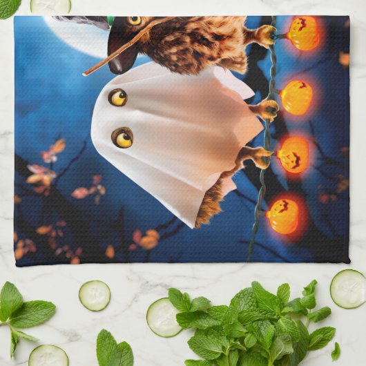 Halloween Owls Theedoek (Gevouwen)