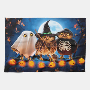 Halloween Owls Theedoek