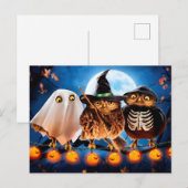 Halloween Owls Uitnodiging Briefkaart (Voorkant / Achterkant)
