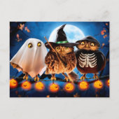 Halloween Owls Uitnodiging Briefkaart (Voorkant)