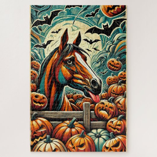 Halloween Paard 1000 Stuk Puzzel (Verticaal)