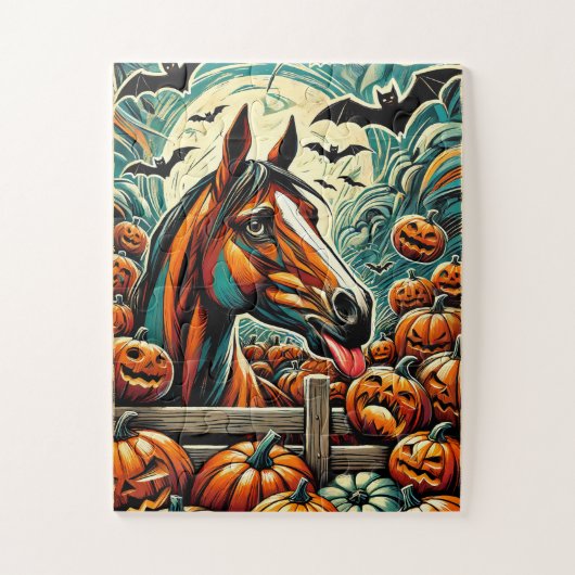 Halloween Paard 30 Stuk Kinder Puzzel (Verticaal)