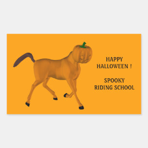 Halloween Paard Rechthoekige Sticker