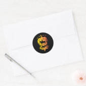 Halloween Paardensilhouet Pompoen  Kostuum Ronde Sticker (Envelop)