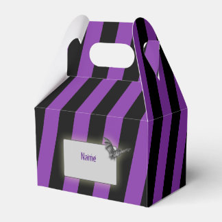 Halloween Paars & Black Striped Trebox Bedankdoosjes