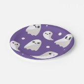 Halloween Paars Cute Ghost Patroon Papieren Bordje (Gekanteld)