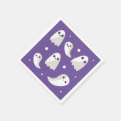 Halloween Paars Cute Ghost Patroon Servet (Hoek)