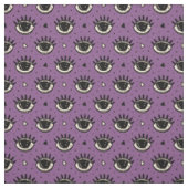 Halloween Paars Eyeball Patroon Stof (Swatch)