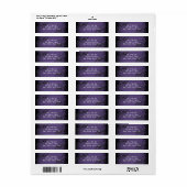 Halloween Paars Gotisch Etiket (Full Sheet)