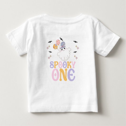 Halloween Paars Griezelige Eén Halloween 1e Verjaa (Achterkant)