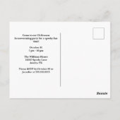 Halloween Paars Skeleton Custom House Party Briefkaart (Achterkant)