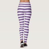Halloween Paars, White Stripe Leggings (Achterkant)