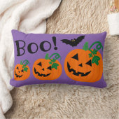 Halloween Paarse Achtergrond Sinaasappel Jack O La Kussen (Deken)