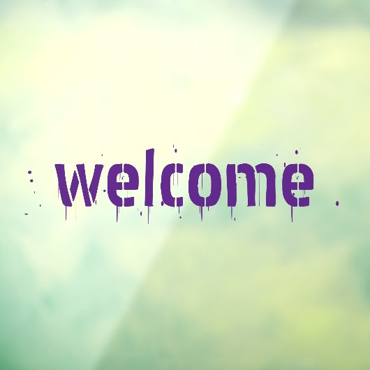 Halloween paarse, bloederige, aangepaste tekst raamsticker (Vel 3)