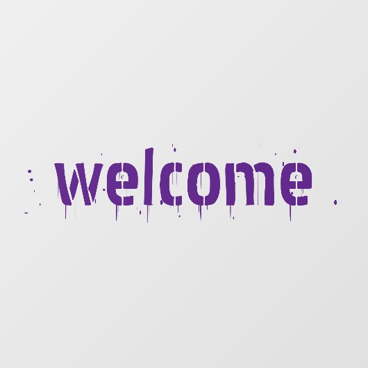 Halloween paarse, bloederige, aangepaste tekst raamsticker (Vel)